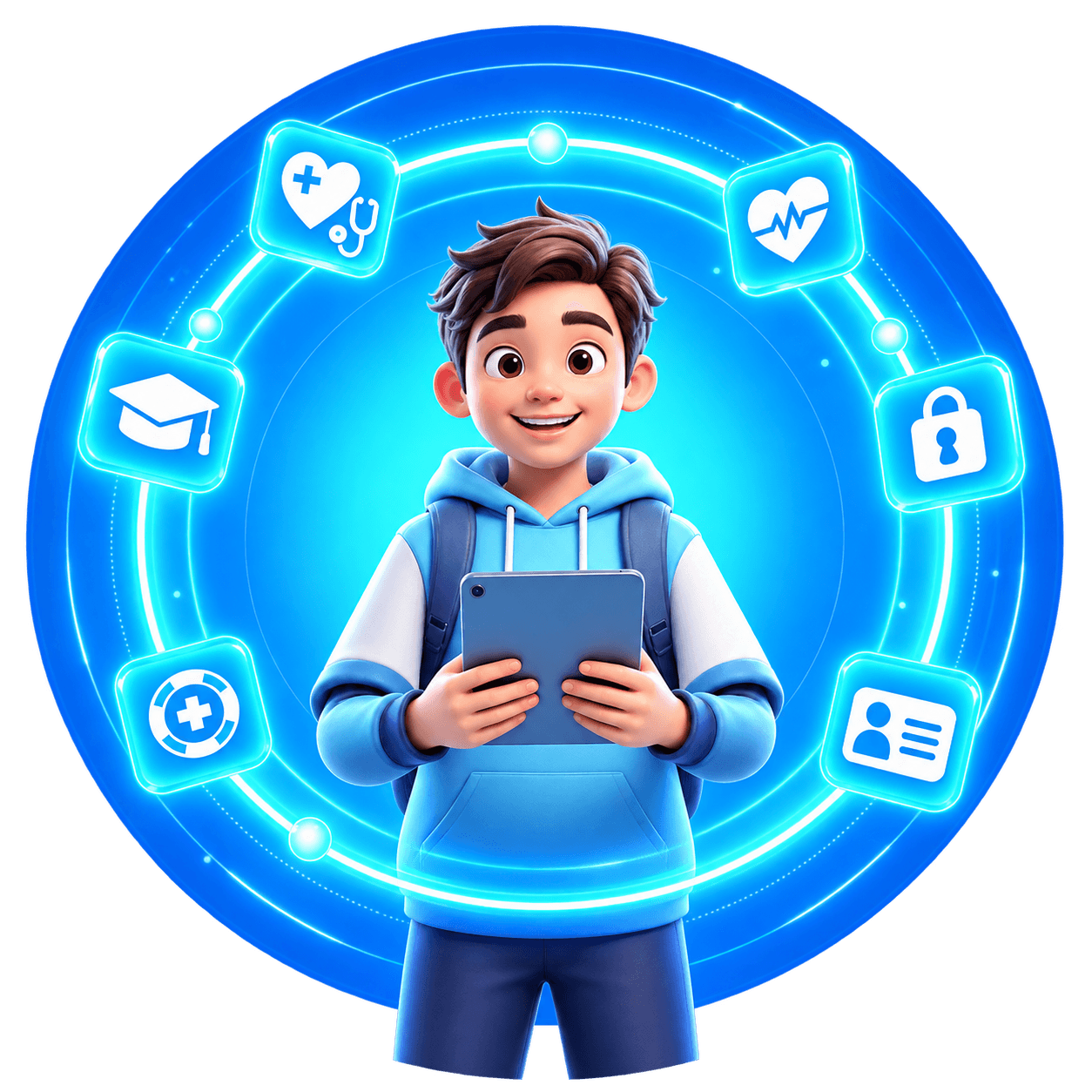 Student using EvolveGit connected services